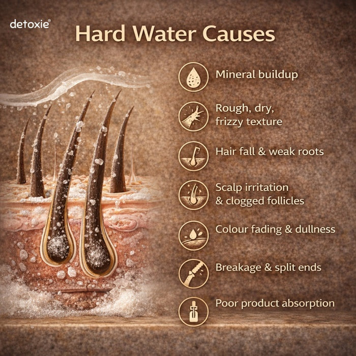 Detoxie Hard Water Relief & Hair Fall Control Pro Growth Shampoo | Grocsy