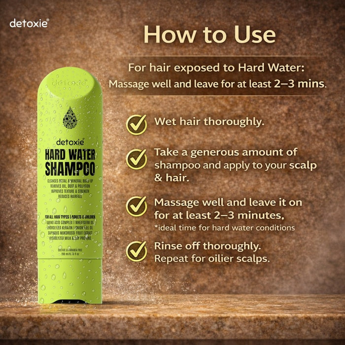 Detoxie Hard Water Relief & Hair Fall Control Pro Growth Shampoo | Grocsy