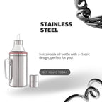 Brunchy Stainless Steel Oil Dispenser 1 Litre | Grocsy