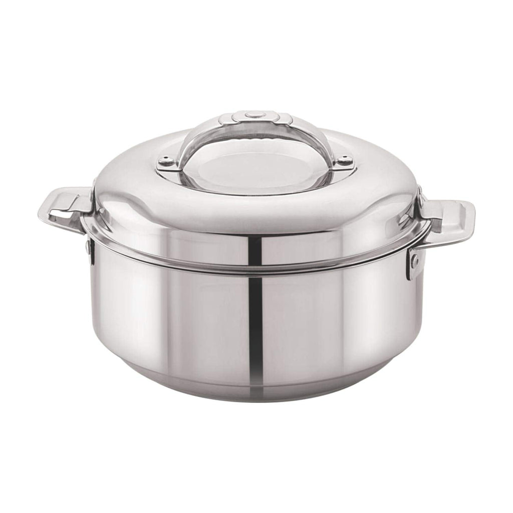 CELLO Maxima Insulated Casserole Hot Pot For Kitchen 1350ml, Silver | Grocsy