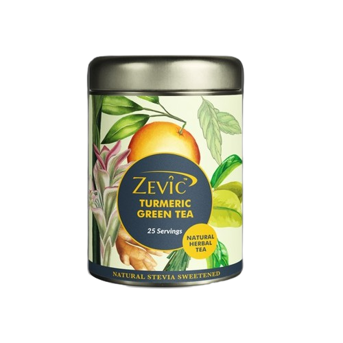 Zevic Anti- Inflammatory Turmeric Herbal Green Tea | Grocsy