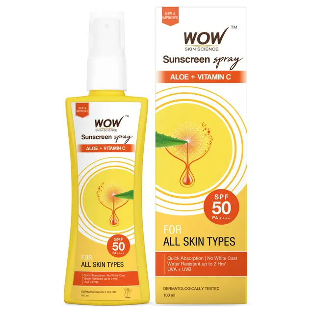 Wow Skin Science UV Sunscreen Spray SPF 50 | Grocsy