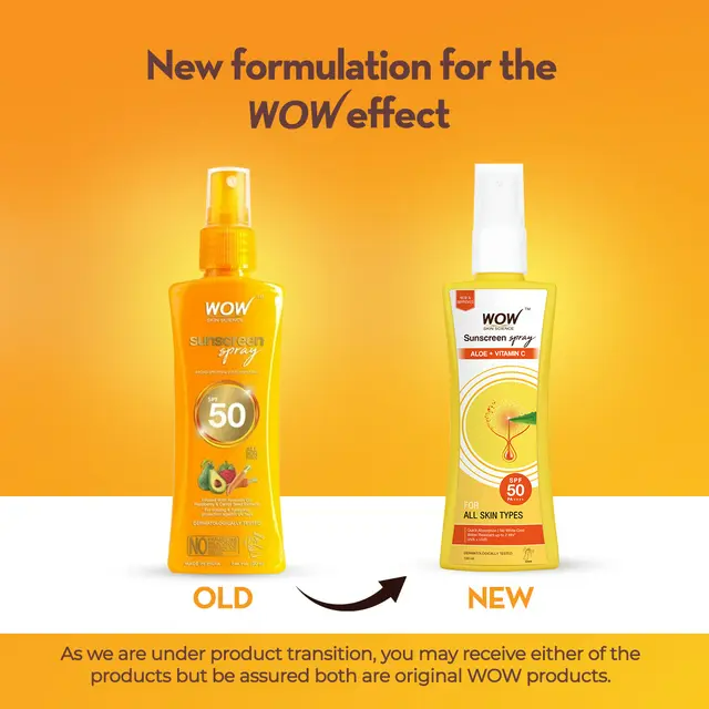 Wow Skin Science UV Sunscreen Spray SPF 50 | Grocsy