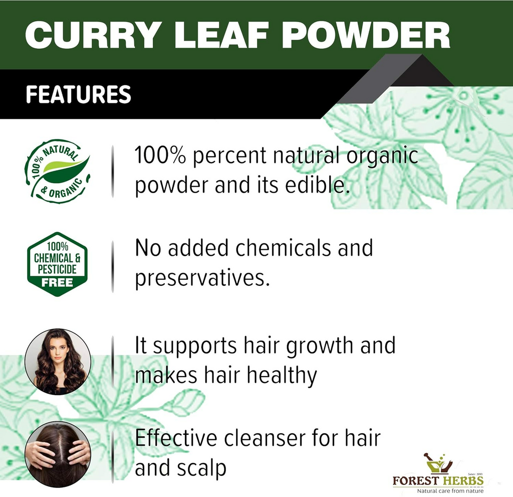 Forest Herbs Curry Leaves Hair Care Powder | Grocsy