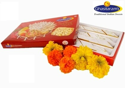Ghasitaram Pure Kesari Kaju Katli Sweets | Grocsy