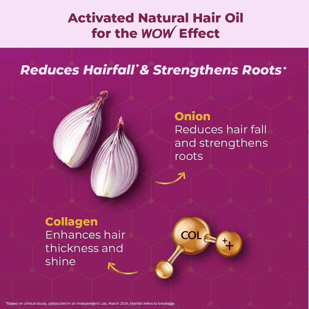 Wow Skin Science Onion & Collagen Anti-Hairfall Hair Oil | Grocsy