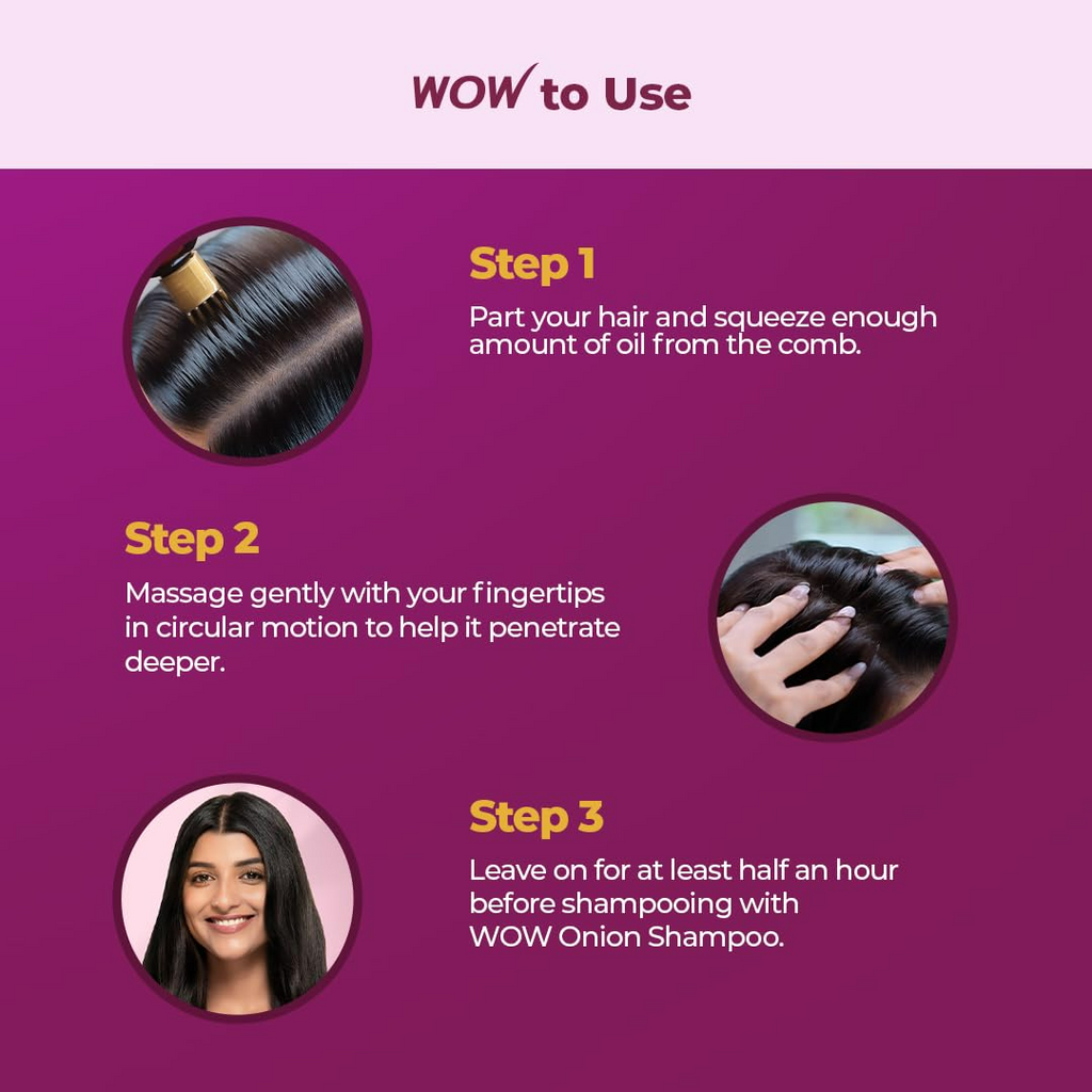 Wow Skin Science Onion & Collagen Anti-Hairfall Hair Oil | Grocsy