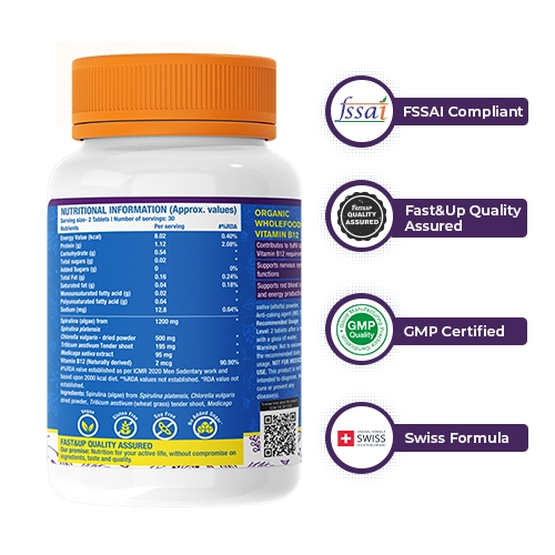 Fast&Up B12 + B-Complex Tablets | Grocsy