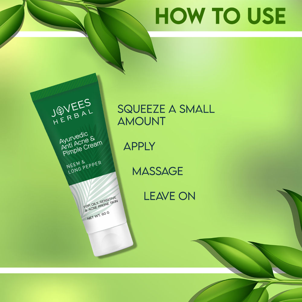 Jovees Neem & Long Pepper Anti Acne & Pimple Cream | Grocsy