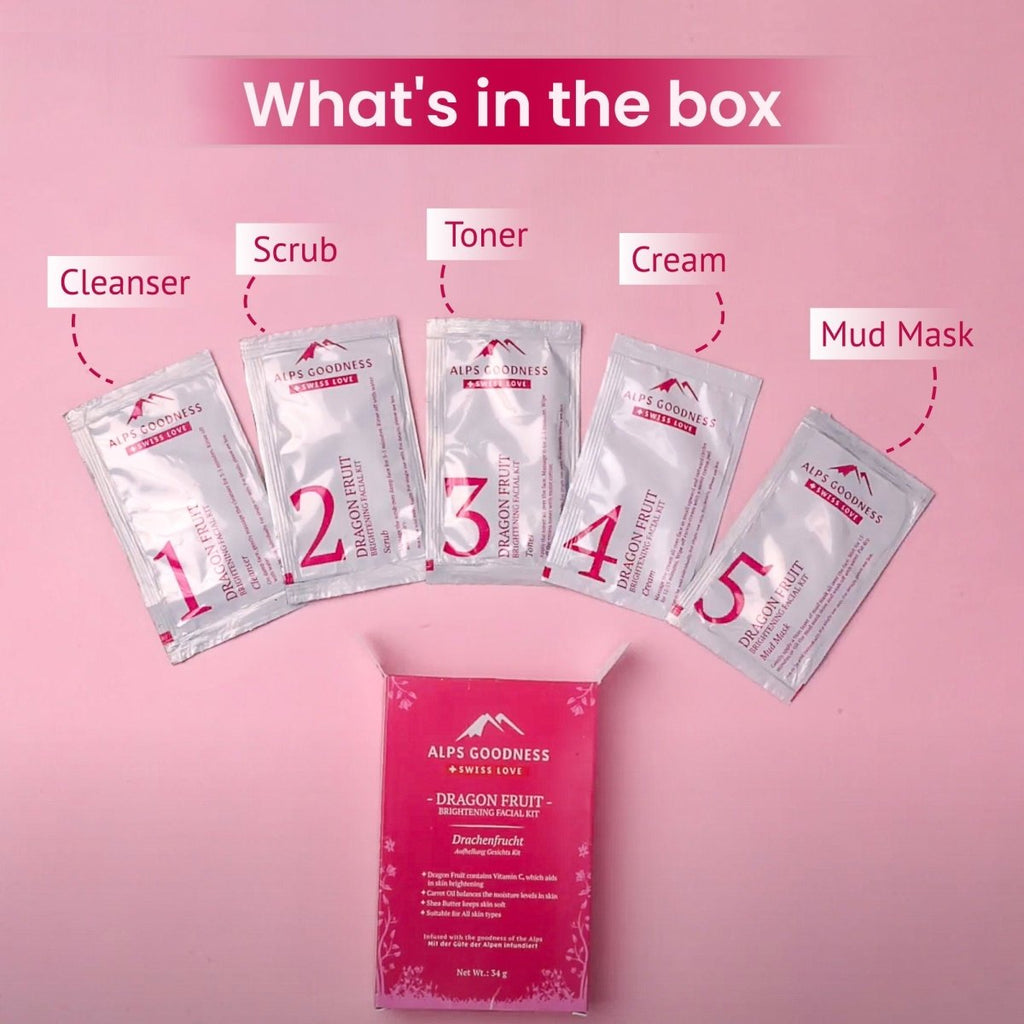 Alps Goodness Dragon Fruit Brightening Facial Kit | Grocsy