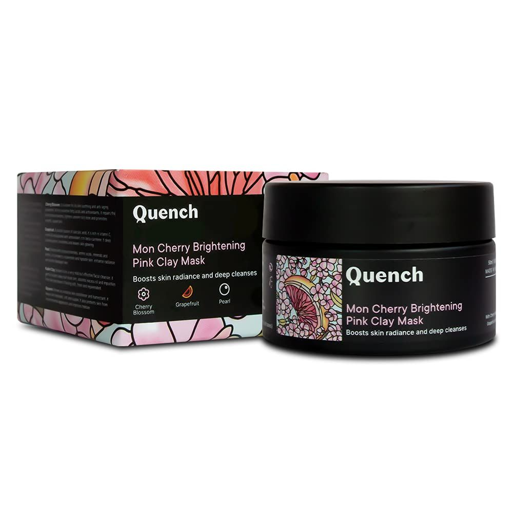 Quench Botanics Mon Cherry Brightening Pink Clay Mask - Korean Skincare | Grocsy