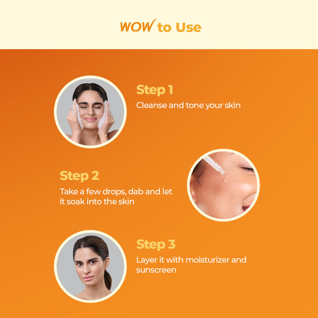 Wow Skin Science Vitamin C & Niacinamide Brightening Face Serum | Grocsy