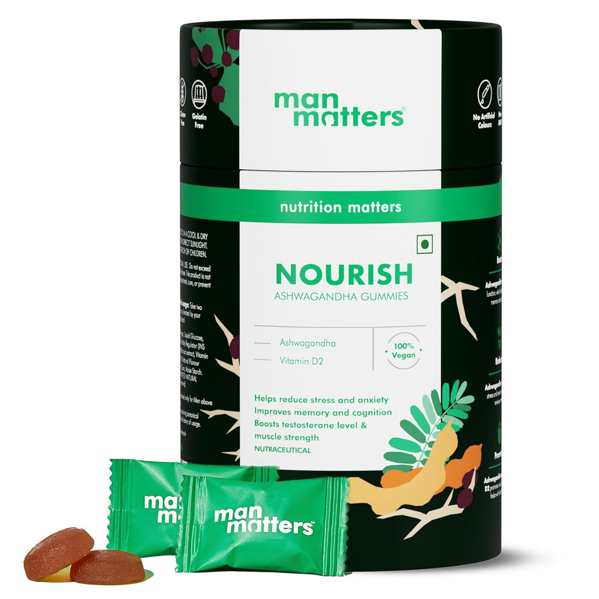Man Matters Ashwagandha Gummies For Men - Tamarind Flavor | Grocsy