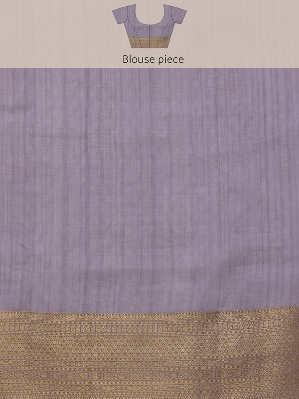 Lavender Kota Doria Embroidered Floral Saree with Unstitched Blouse - Hiral Fashion | Grocsy