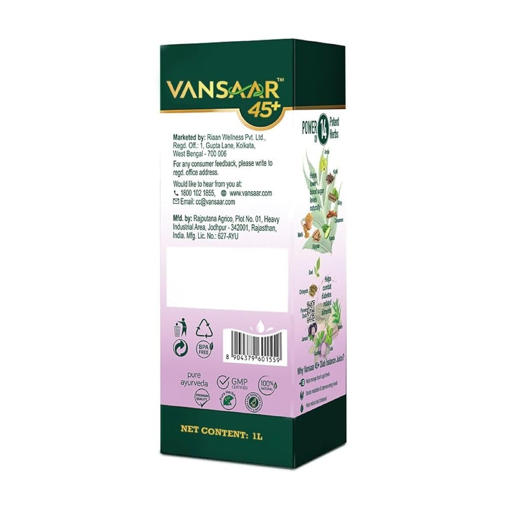 Vansaar 45+ Diab Balance Juice | Grocsy