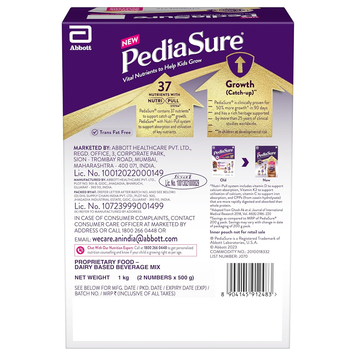 Pediasure Health and Nutrition Drink Powder for Kids Growth (Premium Chocolate) | Grocsy