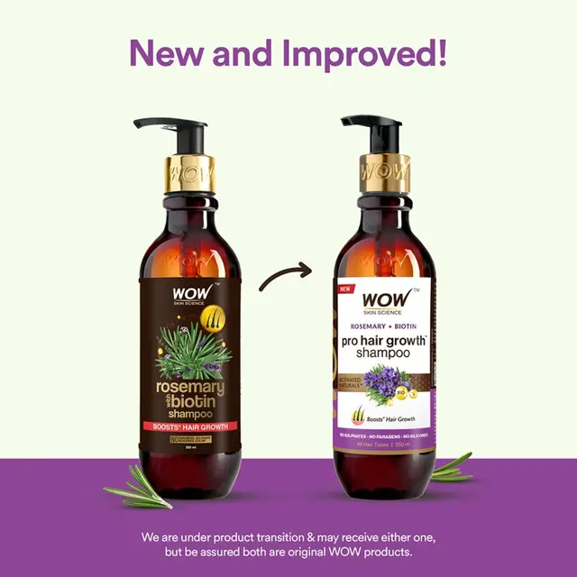 Wow Skin Science Rosemary With Biotin Hair Growth Shampoo | Grocsy