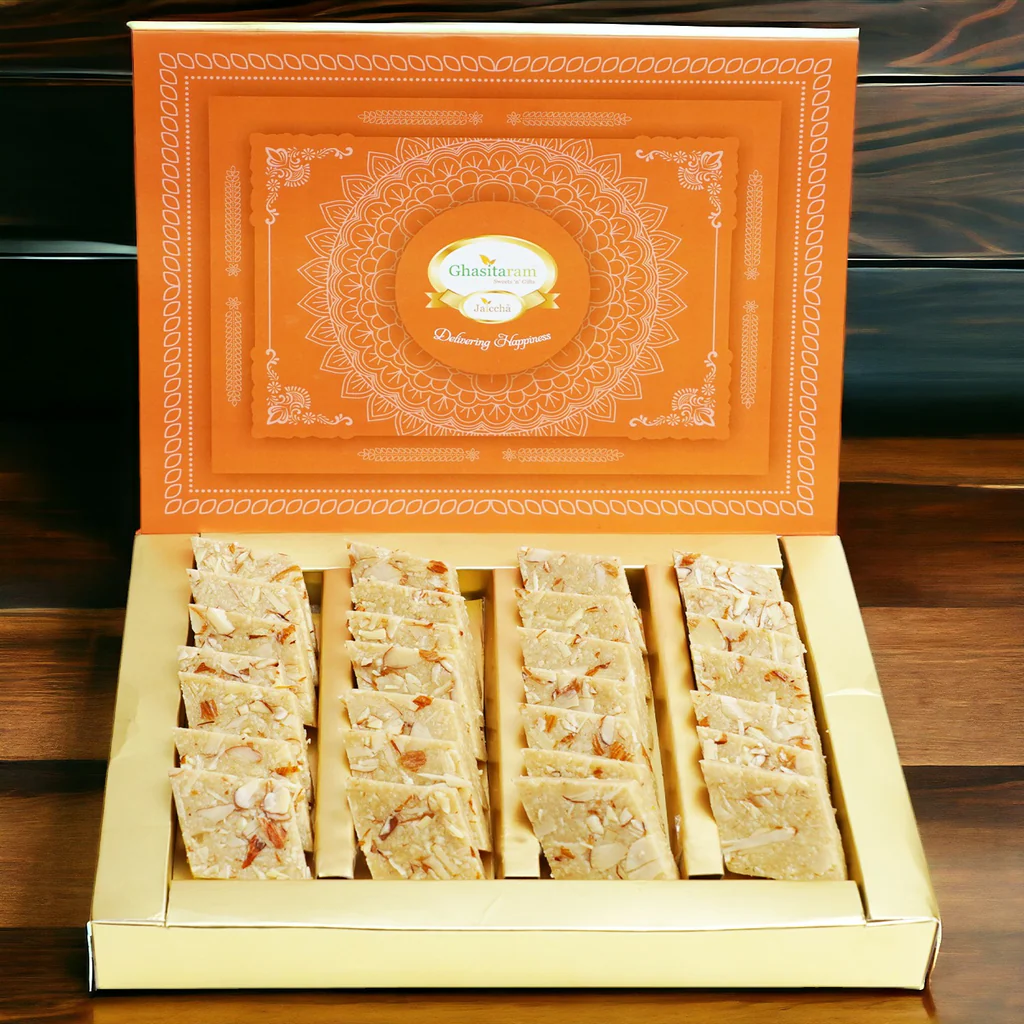 Ghasitaram Sugarfree Pure Kaju Katlis Sweet Box | Grocsy
