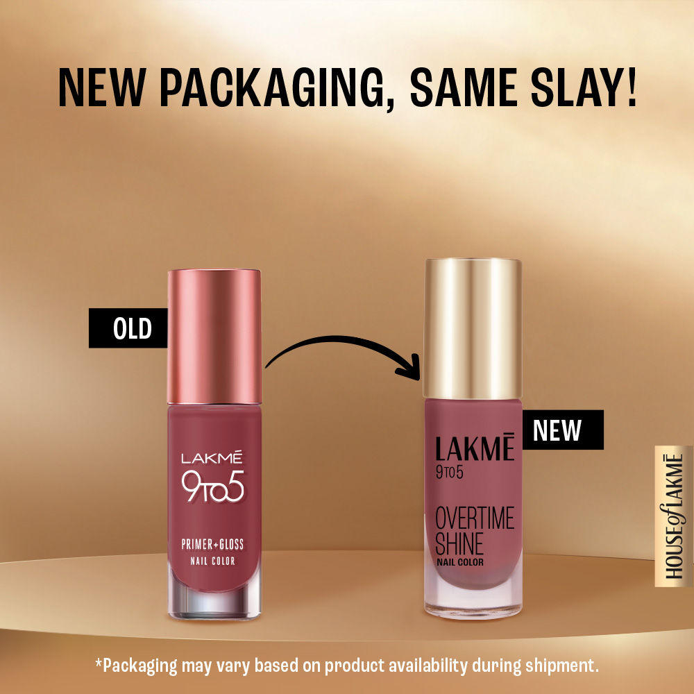 Lakme 9 to 5 Primer + Gloss Nail Colour - Red Alert | Grocsy
