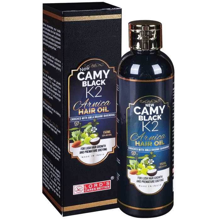 Lord's Homeopathy Camy Black K2 Arnica Hair Oil | Grocsy