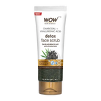 Wow Skin Science Charcoal & Hyaluronic Acid Detox Face Scrub | Grocsy