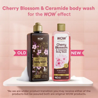Wow Skin Science Cherry Blossom & Ceramide Body Wash For Removes Dirt, Hydrates and Softens Ski | Grocsy