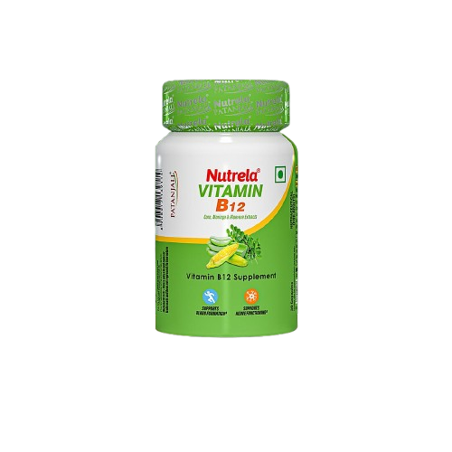 Patanjali Nutrela Vitamin B12 Bio-Fermented Capsules | Natural B12 for Vegetarians & Vegans