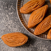 Vellanki Foods Tapeswaram Kaja/Madatha Kaja/Khaja (Ghee) | Authentic Indian Sweets | Grocsy