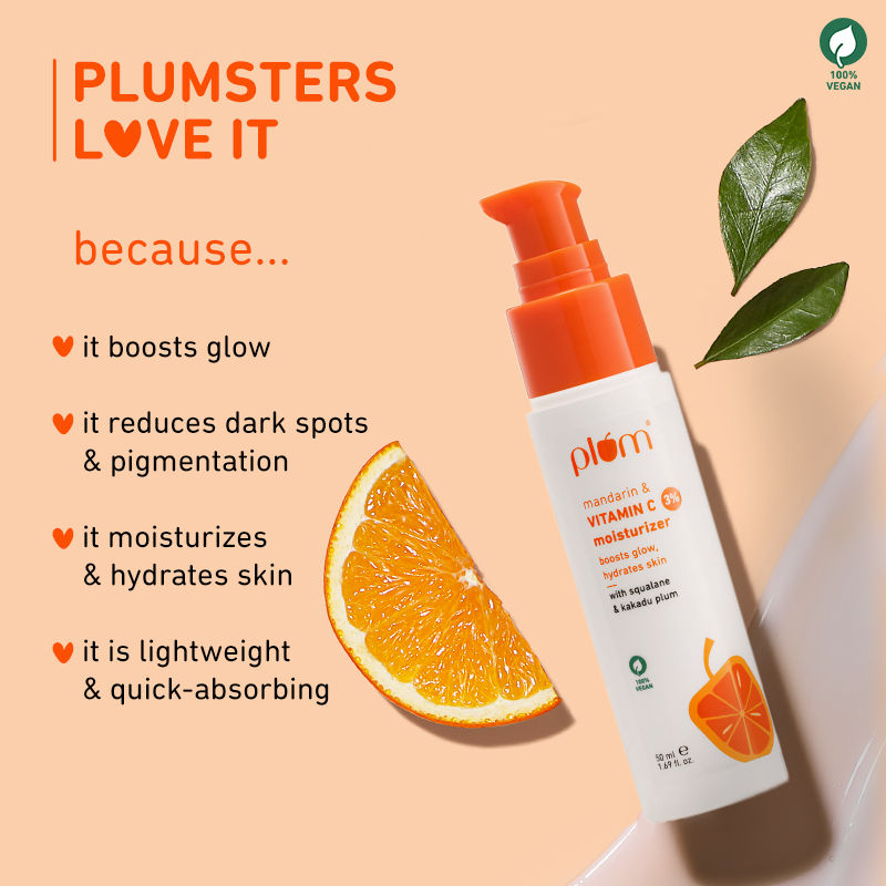Plum 3% Vitamin C Moisturizer with Mandarin | Grocsy
