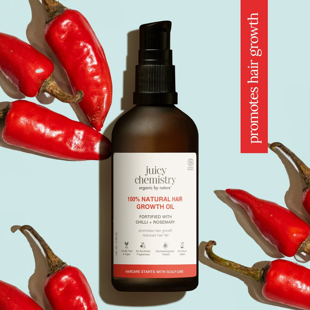 Juicy Chemistry Chilli Horsetail and Blackseed Hair Oil | Grocsy