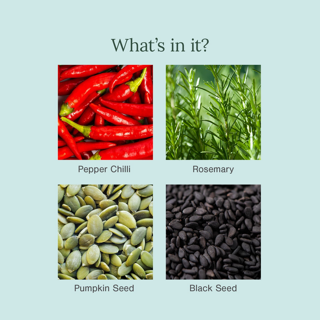 Juicy Chemistry Chilli Horsetail and Blackseed Hair Oil | Grocsy
