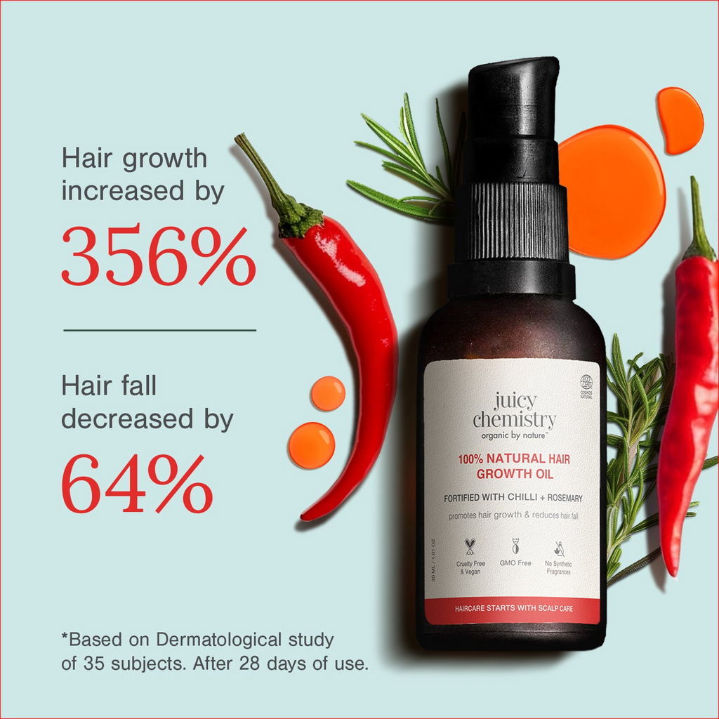 Juicy Chemistry Chilli Horsetail and Blackseed Hair Oil | Grocsy