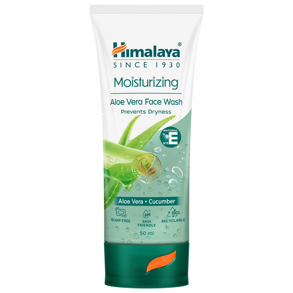 Himalaya Moisturizing Aloe Vera Face Wash | Gentle Hydrating Cleanser for Dry & Normal Skin