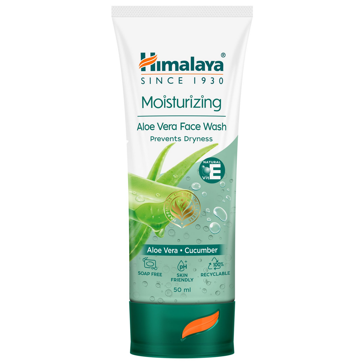 Himalaya Moisturizing Aloe Vera Face Wash | Gentle Hydrating Cleanser for Dry & Normal Skin