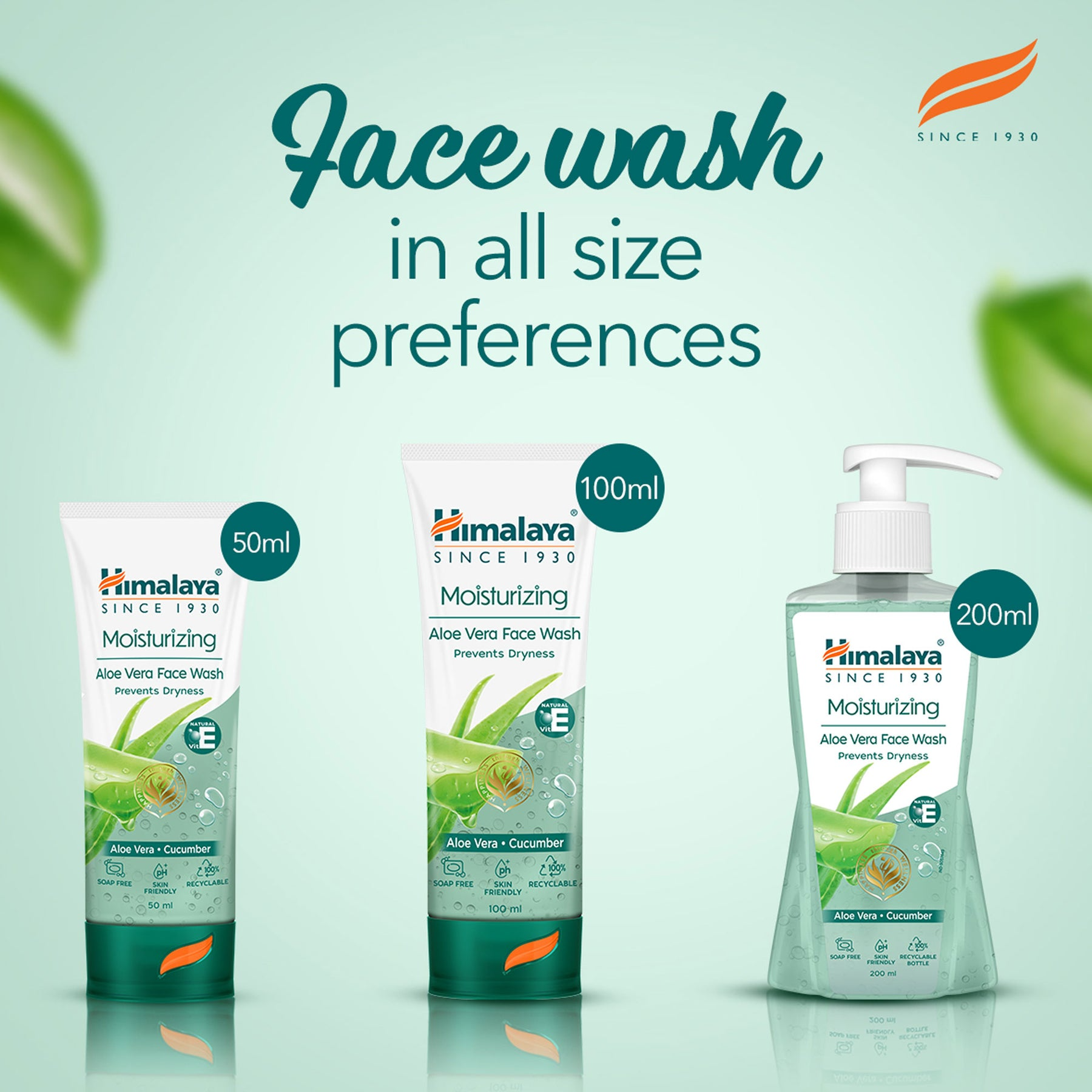 Himalaya Moisturizing Aloe Vera Face Wash | Gentle Hydrating Cleanser for Dry & Normal Skin - Swadesiicart