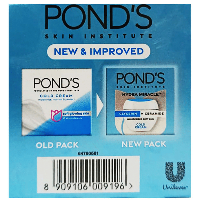 Pond's Hydra Miracle Glycerin+Ceramide Moisturised Soft Skin Cold Cream | Grocsy