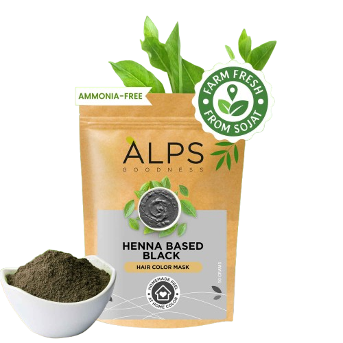 Alps Goodness Henna Based Hair Color Powder - Black | Grocsy