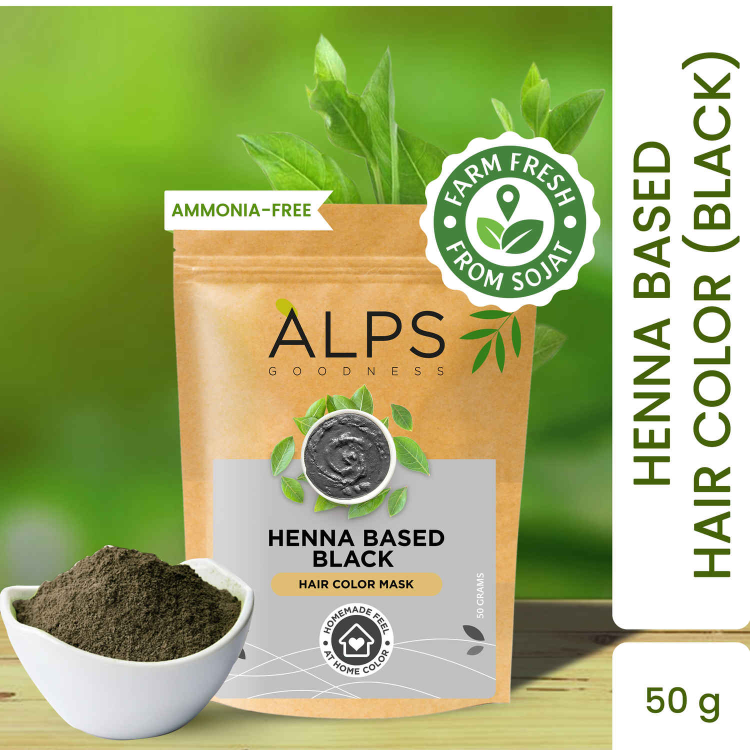 Alps Goodness Henna Based Hair Color Powder - Black | Grocsy