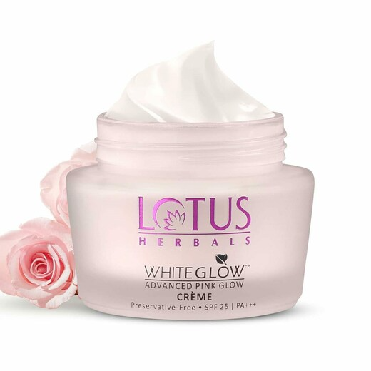 Lotus Herbals Whiteglow Advanced Pink Glow Brightening Cream | SPF 25 | PA+++ | Grocsy