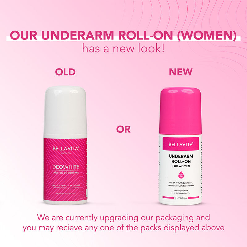 Bella Vita Deo White Natural Underarm Roll On Deodorant for Women | Grocsy