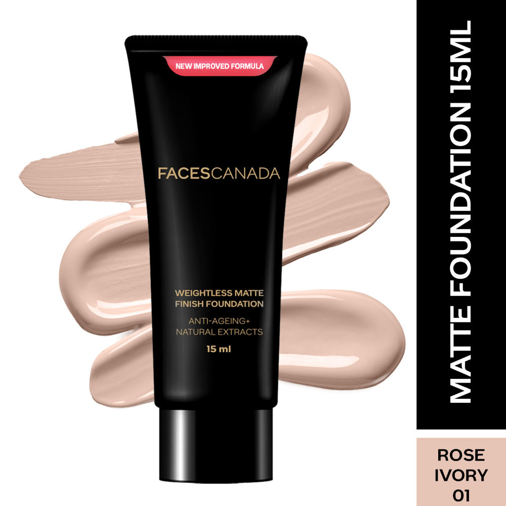 Faces Canada Weightless Matte Finish Foundation-Rose Ivory 01 | Grocsy