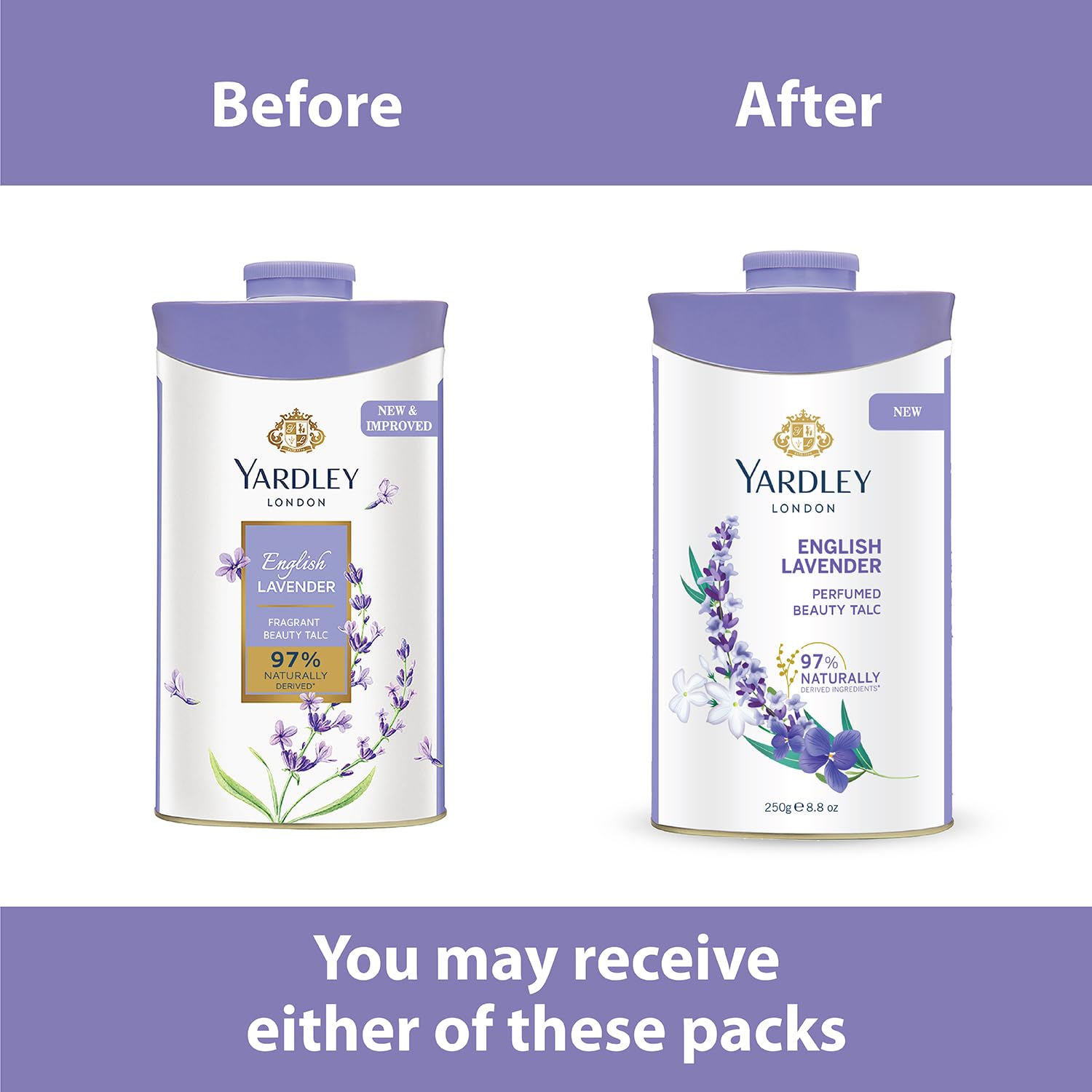 Yardley London English Lavender Perfumed Deodorizing Talc Talcum Powder | Grocsy