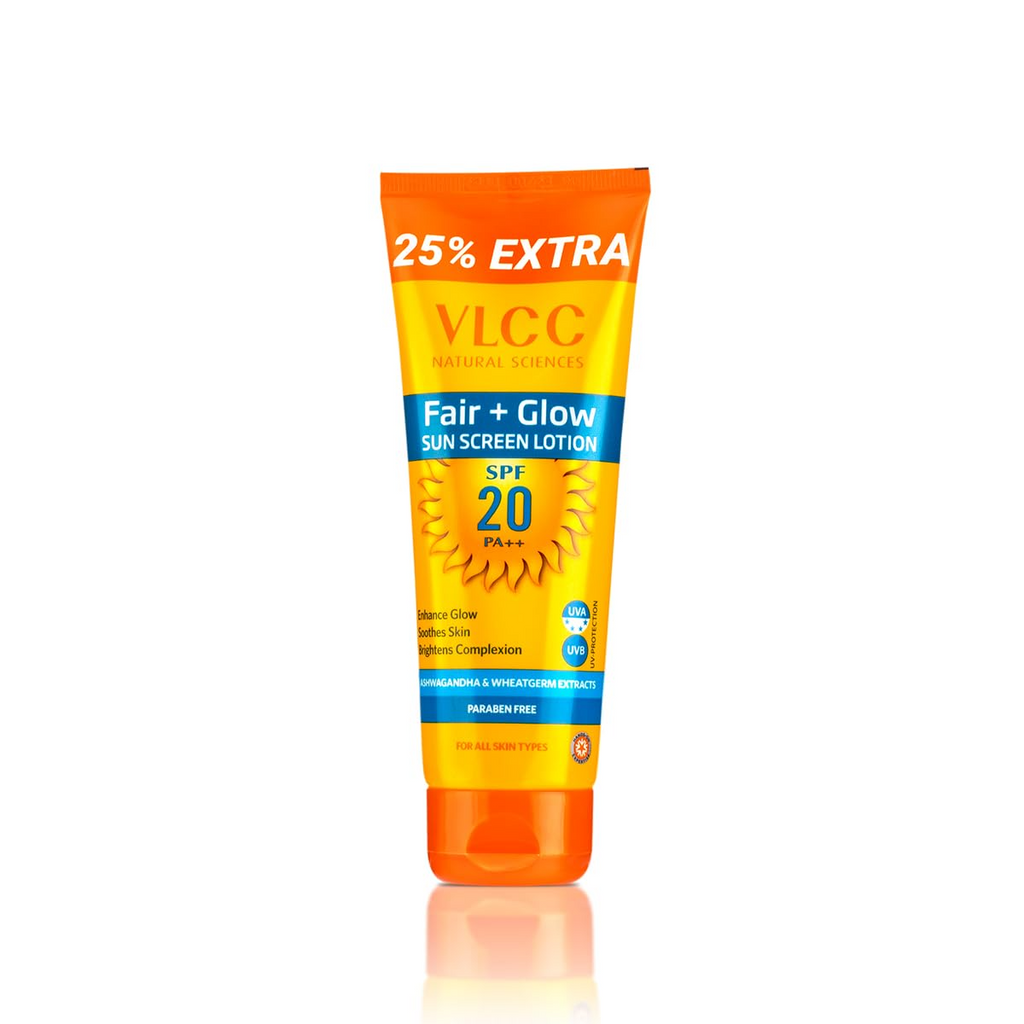 VLCC Fair+Glow Sun Screen Lotion SPF 20 PA++ | Grocsy