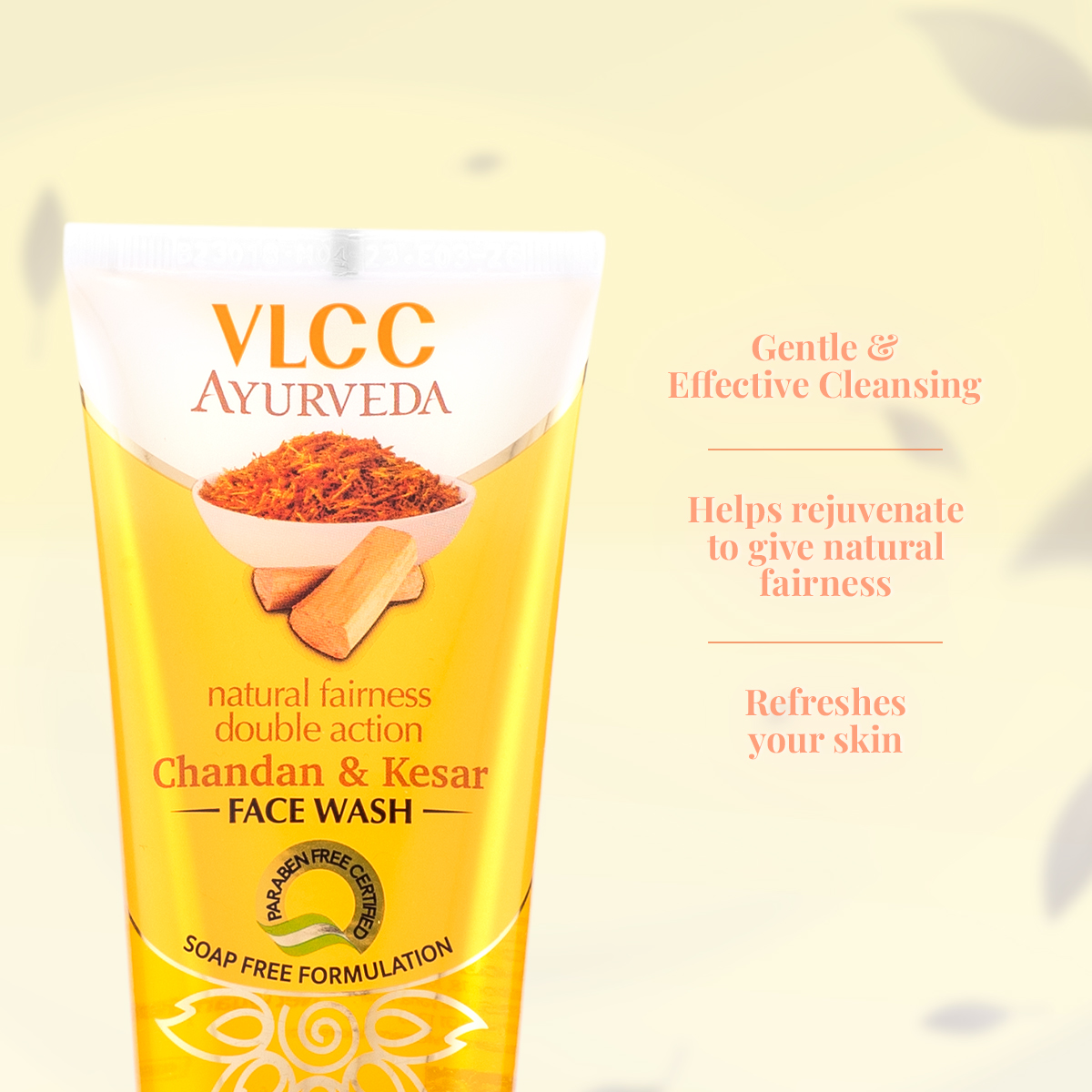 VLCC Ayurveda Natural Chandan & Kesar Face Wash | Grocsy