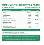 Himalayan Organics Magnesium Citrate+Glycinate Tablets (1660mg)
