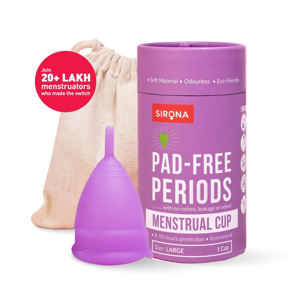 Sirona Reusable Menstrual Cup with Pouch | Grocsy