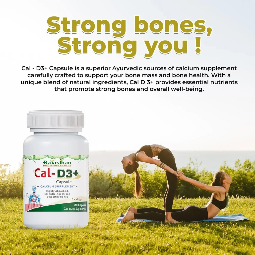 Rajasthan Herbals International Cal-D3+ Capsules | Grocsy