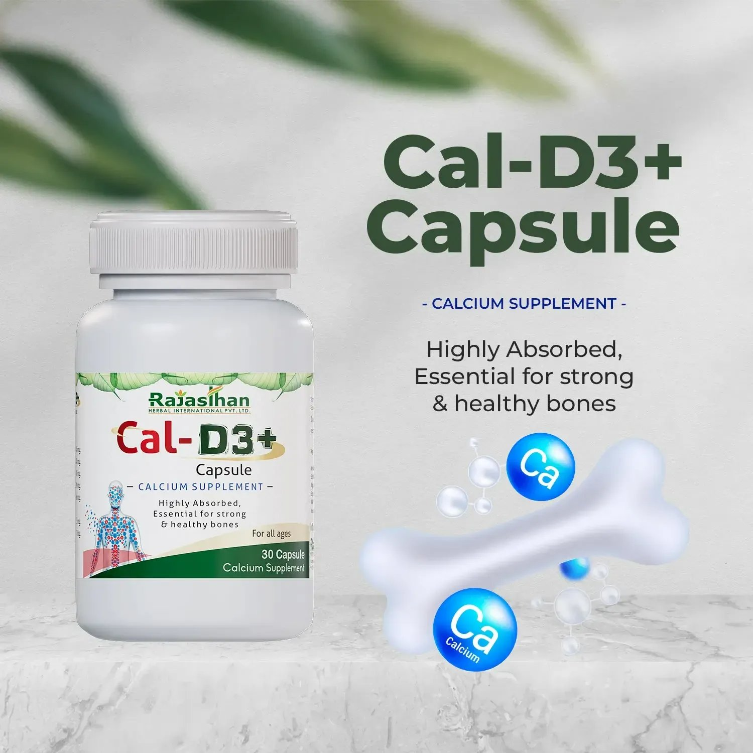Rajasthan Herbals International Cal-D3+ Capsules | Grocsy