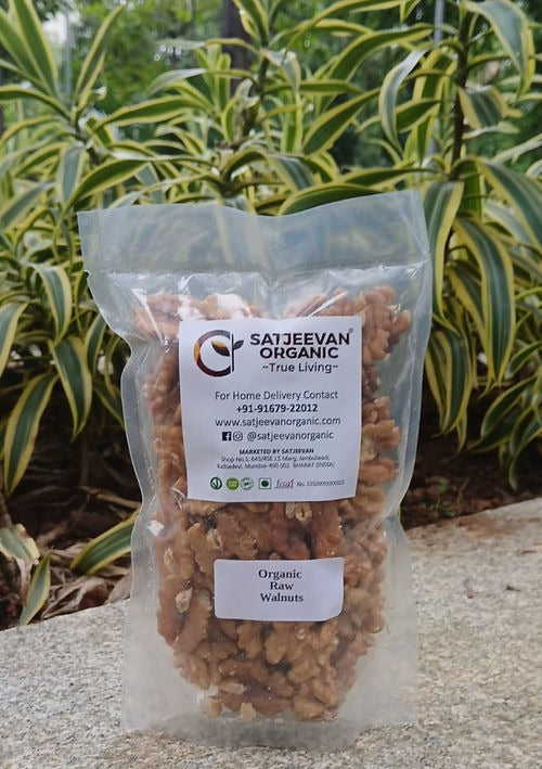 Satjeevan Organic Raw Akhrot Walnuts | Grocsy