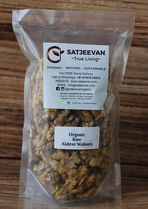 Satjeevan Organic Raw Akhrot Walnuts | Grocsy